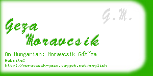 geza moravcsik business card